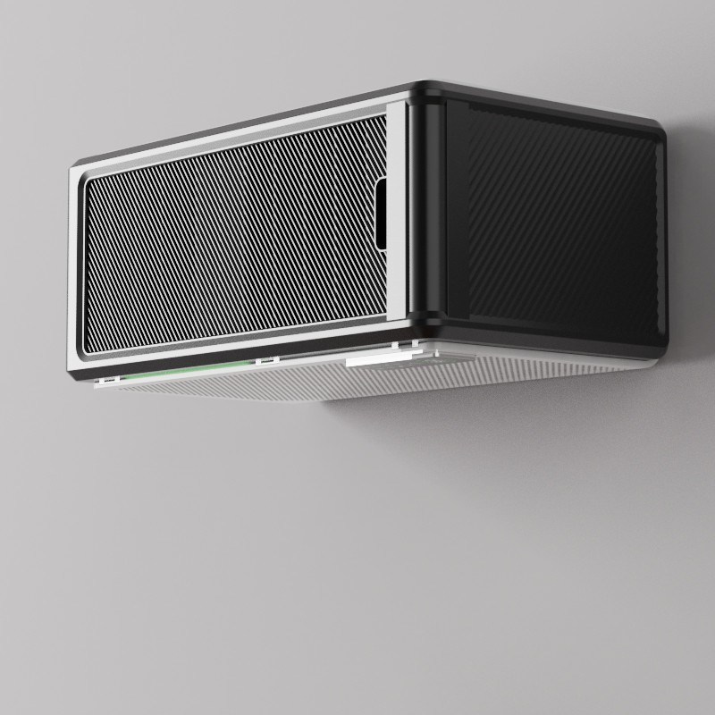 UVC Wall Mounted Air Purifier , Hepa Room Air Cleaner With LED Touch Screen